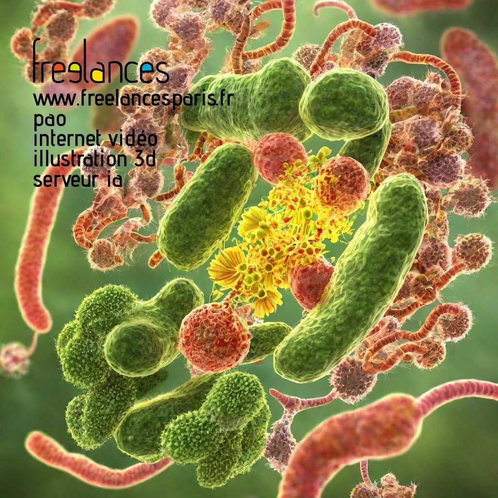 Pao mise en page internet vidéo illustration 3d serveur IA générative AI freelance paris studio de création magazines z55p8lt0